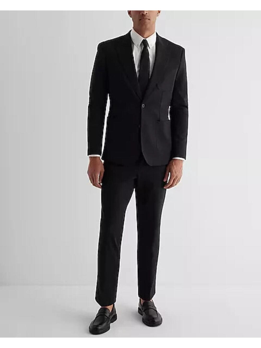 Express Men's Slim Fit Black Blazer Jacket 40L SLIM | Retail $248
